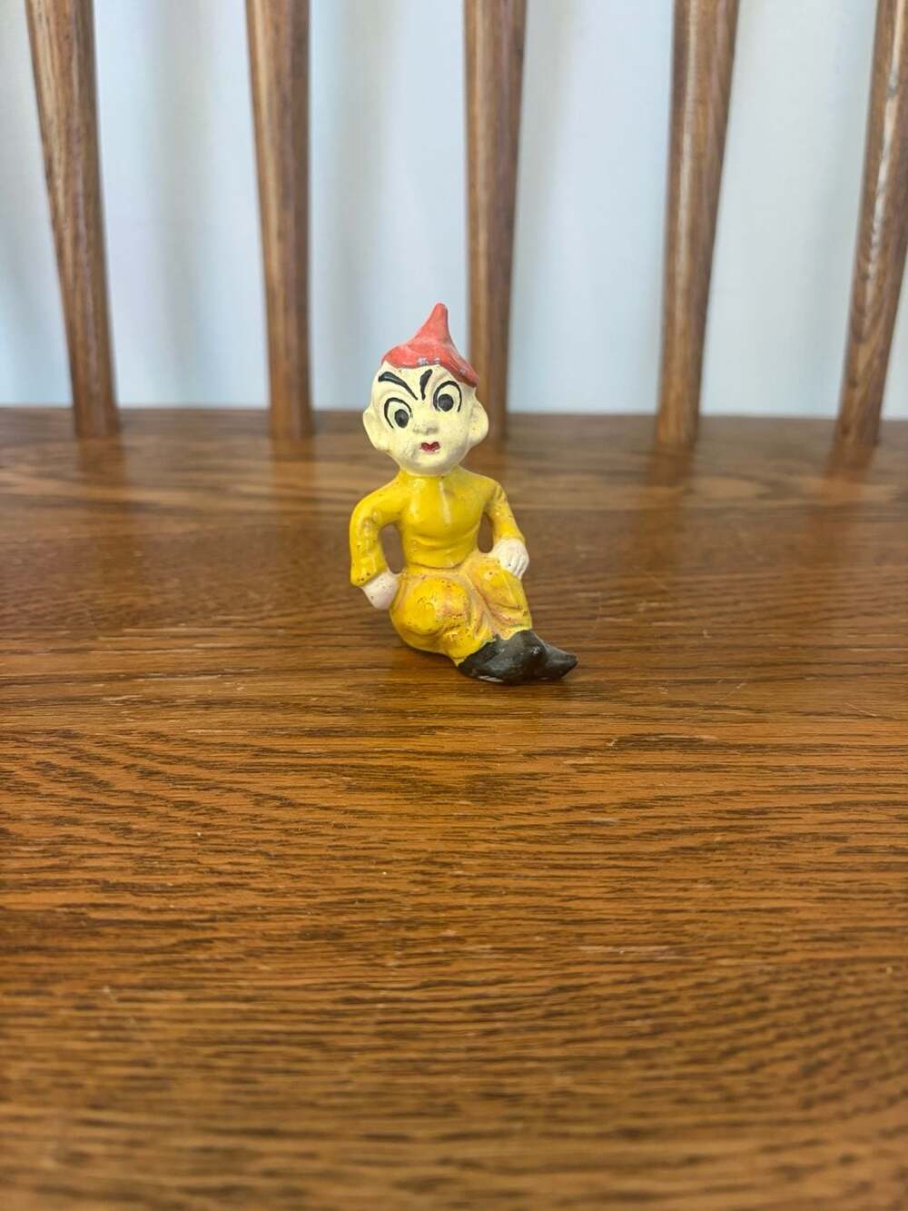 Vintage Hand Painted Ceramic Jester Elf Figurine